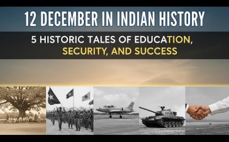 12 December in Indian History | Shiksha, Suraksha aur Safalta Ki 5 Aitihasik Kahaniyan