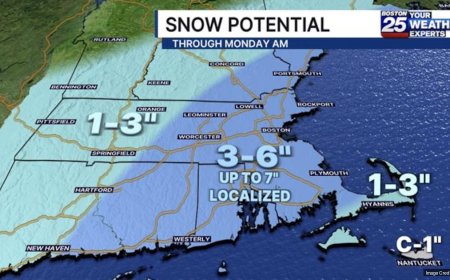 New snow map shows updated chance of snowstorm